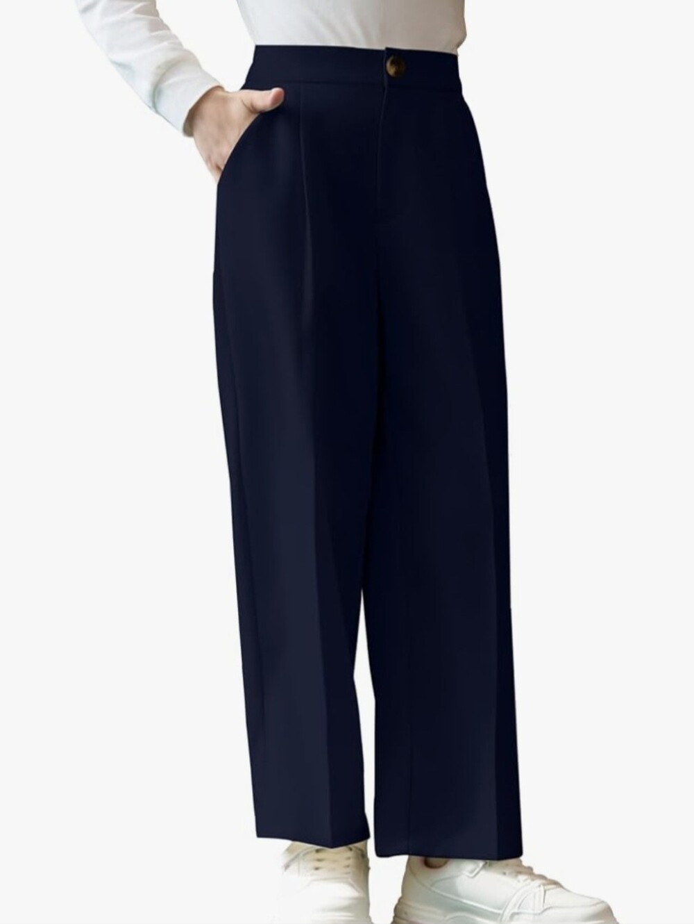 NWT Hvididan Girls Navy Uniform Dress Pants - 5-6 Years